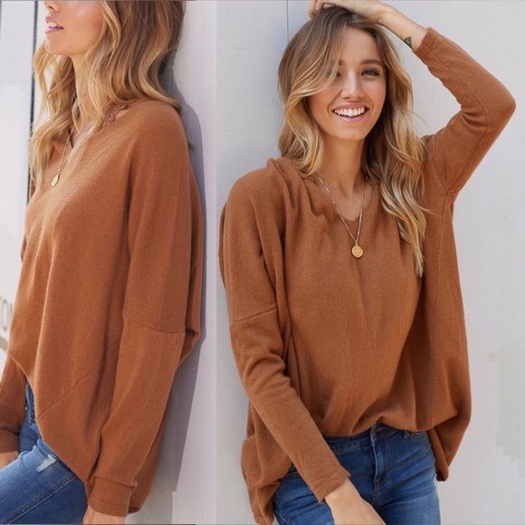 RE-LISTED Pullover Sweater (Carmel) - Picture 2 of 3